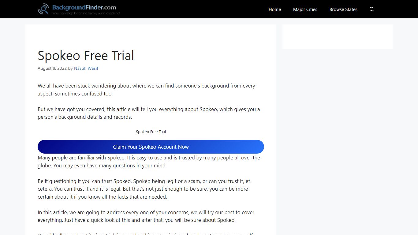 Spokeo Free Trial - Background Finder